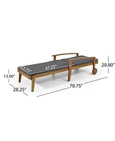 Jason Outdoor Chaise Lounge with Water Resistant Cushion