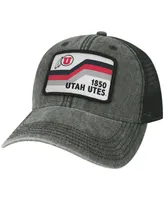 Men's Black Utah Utes Sun & Bars Dashboard Trucker Snapback Hat