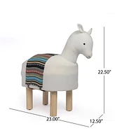 Patton Handcrafted Contemporary Kids Llama Ottoman