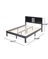 Norland Modern Farmhouse Acacia Wood Bed Platform