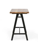 Shurley Modern Industrial Handcrafted Acacia Wood Desk