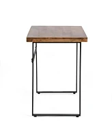 Swanton Modern Industrial Handcrafted Acacia Wood Desk