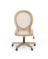 Pishkin French Country Upholstered Swivel Office Chair