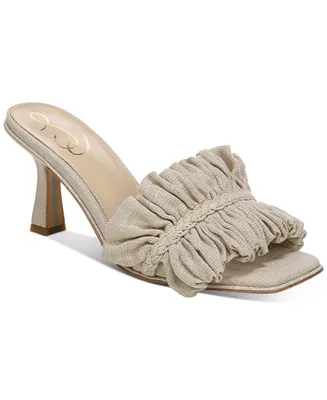 Sam Edelman Women's Kady Silk Ruffle Dress Mules