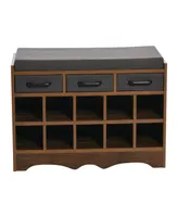 Entryway Shoe Bench with 10 Cubbies