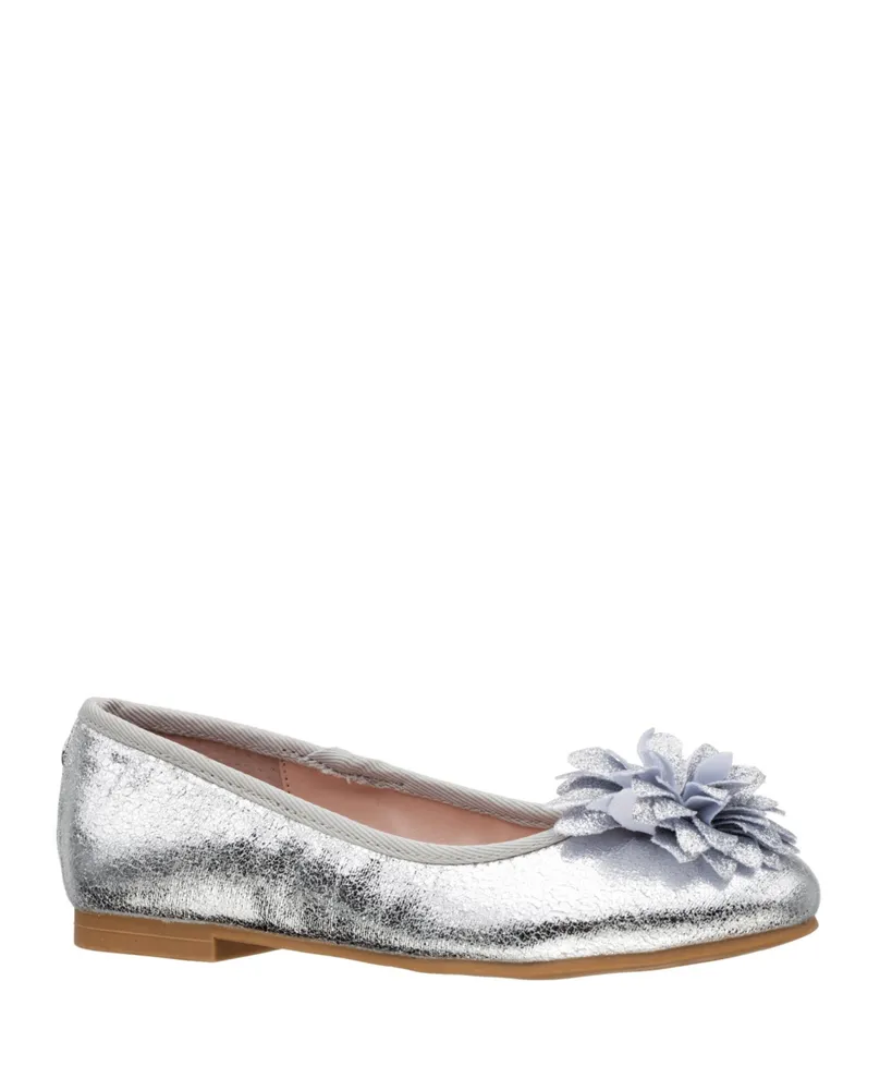 Nina Little Girls Jeanesse Ballet Flats - Silver