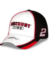 Men's Team Penske White and Black Austin Cindric Discount Tire Element Mesh Adjustable Hat