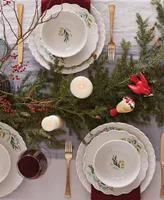 Lenox French Perle Berry Holiday Dinner Plates Set, Set of 4