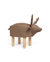 Elberta Contemporary Kids Deer Ottoman