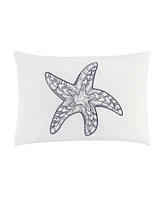 Quaint Home Seashell and Starfish Print Reversible 5 Piece Quilt Set