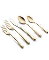 Cambridge Silversmiths Samantha Gold Mirror 20-Piece Flatware Set, Service for 4