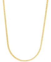 Herringbone Link Chain Necklace in 10k Gold, 16" + 2" extender