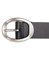 Lucky Brand Women's Oval Center Bar Buckle Leather Belt