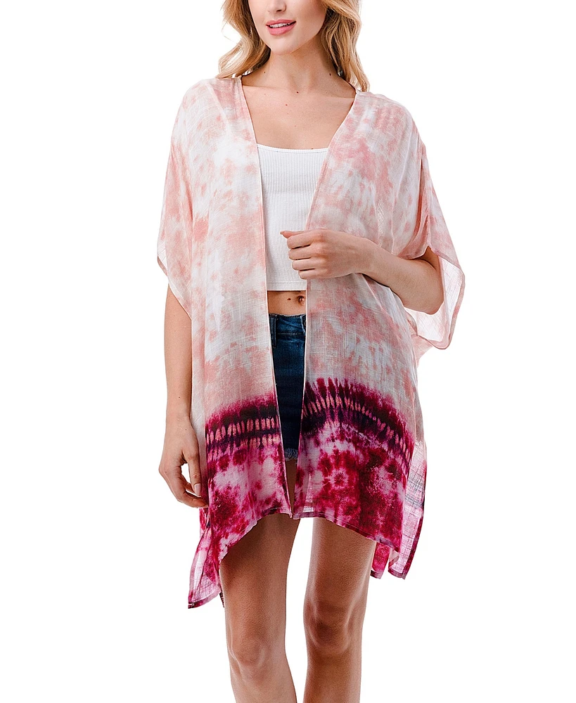 Marcus Adler Women's Lightweight Ombre Tie Dye Kimono Wrap