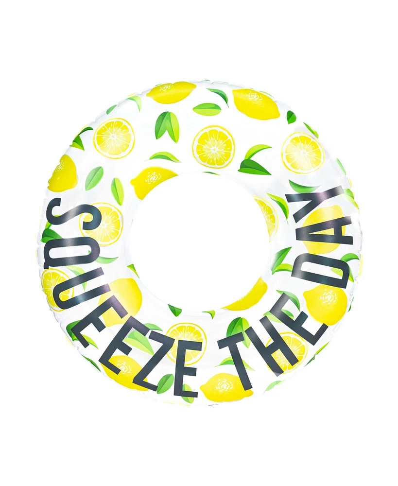 Poolcandy Large 'Squeeze The Day' Lemon Pool Tube, 42"