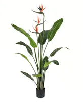 Vickerman 4' Artificial Potted Bird of Paradise Palm Tree