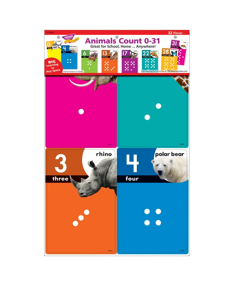 Animals Count 0-31 Learning Set, 32 Pieces