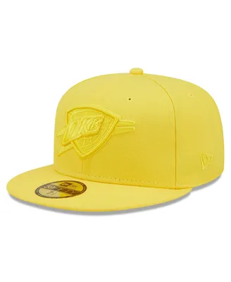 Men's New Era Yellow Oklahoma City Thunder Color Pack 59FIFTY Fitted Hat