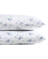 Laura Ashley 300 Thread Count Cotton Sateen Pillowcase Pair, Standard
