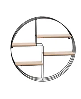 Circular 4 Tier Decorative Metal Wall Shelf