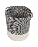 Honey Can Do Storage Organization Two-Tone Cotton Rope Baskets, Set of 3