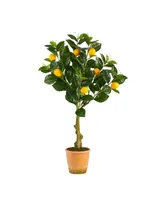 Lemon Artificial Tree in Decorative Planter, 28"