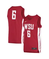 Men's Nike #6 Crimson Washington State Cougars Replica Basketball Jersey