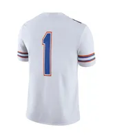 Men's Jordan #1 White Florida Gators Game Jersey