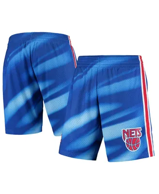 Men's Mitchell & Ness Blue New Jersey Nets Hardwood Classics Swingman Shorts