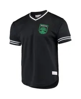 Men's Mitchell & Ness Black Austin Fc Mesh V-Neck T-shirt