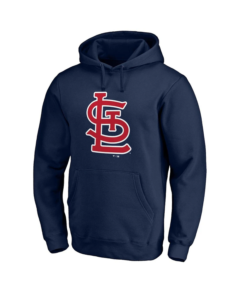 Men's Fanatics Navy St. Louis Cardinals Official Logo Pullover Hoodie