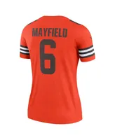 Women's Nike Baker Mayfield Orange Cleveland Browns Inverted Legend Jersey