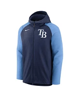 Men's Nike Navy, Light Blue Tampa Bay Rays Authentic Collection Performance Raglan Full-Zip Hoodie