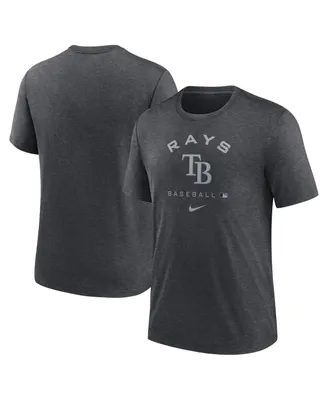 Men's Nike Heathered Charcoal Tampa Bay Rays Authentic Collection Tri-Blend Performance T-shirt