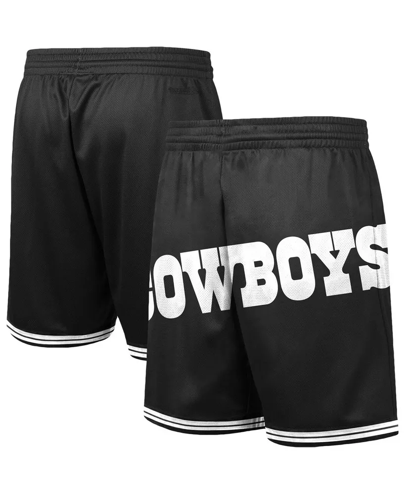 Men's Dallas Cowboys Mitchell & Ness Black Big Face 3.0 Fashion Shorts