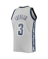 Men's Mitchell & Ness Allen Iverson Gray Georgetown Hoyas 1995-96 Swingman Replica Jersey