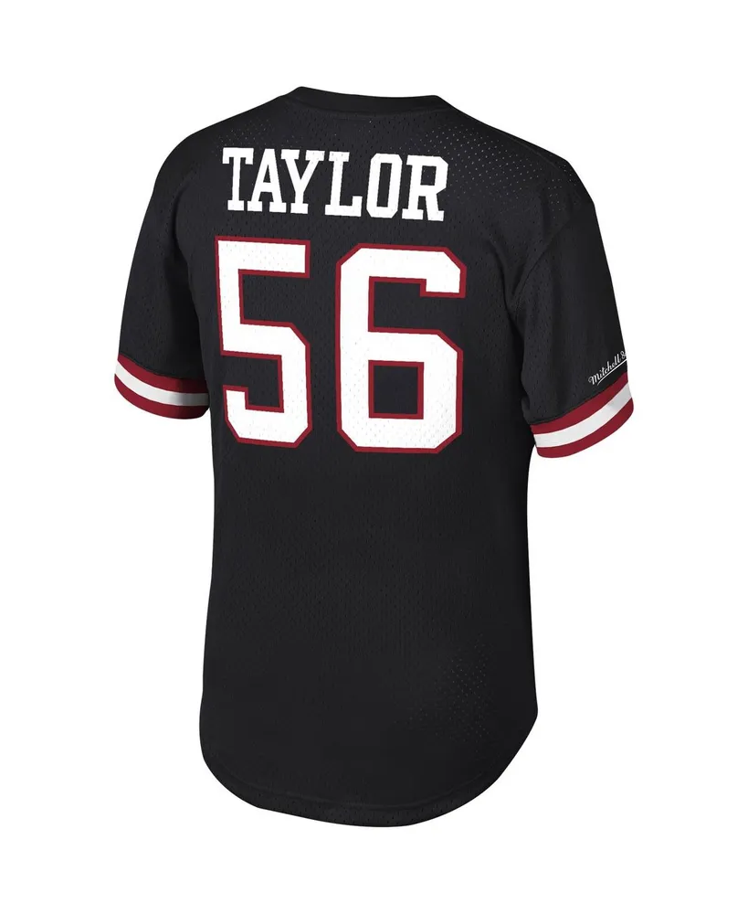 Men's Mitchell & Ness Lawrence Taylor Black New York Giants Retired Player Name and Number Mesh Top