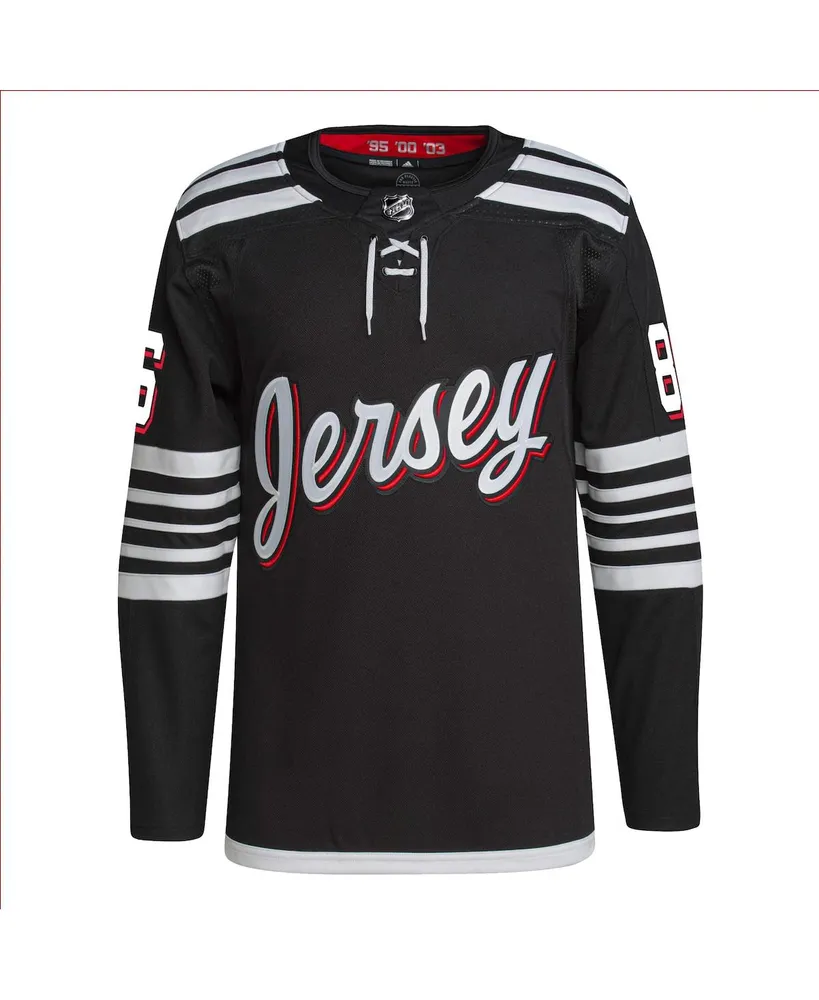 Men's adidas Jack Hughes Black New Jersey Devils 2021/22 Alternate Authentic Pro Player