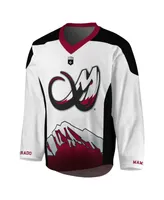 Men's White, Maroon Colorado Mammoth Replica Jersey