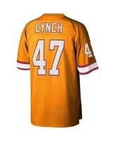 Men's Mitchell & Ness John Lynch Orange Tampa Bay Buccaneers Legacy Replica Jersey