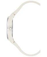 Anne Klein Women's White Solar Ocean Work Plastic Metal Watch, 38.5mm