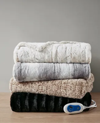 Closeout! Premier Comfort Electric Faux-Fur Throw, Created for Macy's