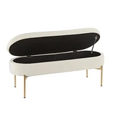 Lumisource Chloe Contemporary Glam Storage Bench
