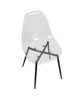 Lumisource Clara Mid-Century Modern Dining Chair, 2 Piece Set