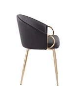 Lumisource Claire Contemporary Glam Chair Leather