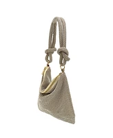 Women's Rylee Ball Mesh Pouch and Shoulder Strap - Gold