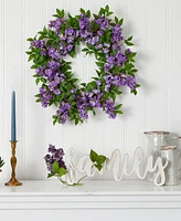 Wisteria Artificial Wreath, 18"