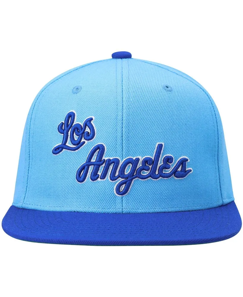 Men's Mitchell & Ness Royal and Powder Blue Los Angeles Lakers Hardwood Classics Team Two-Tone 2.0 Snapback Hat