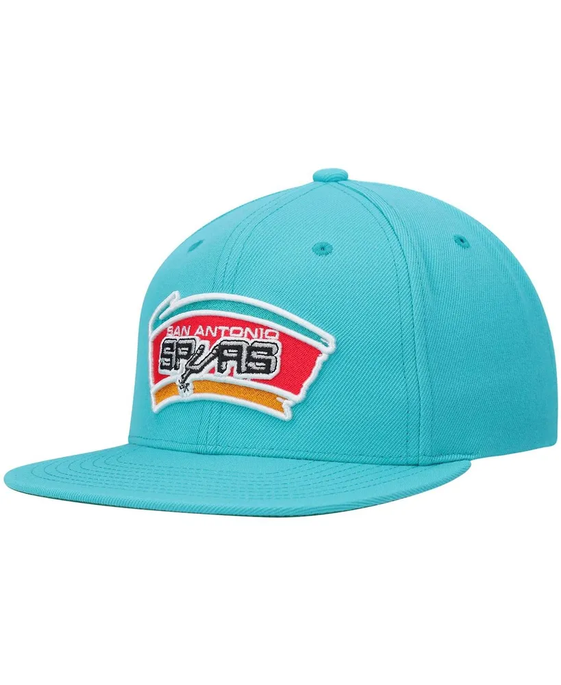 Men's Mitchell & Ness Teal San Antonio Spurs Hardwood Classics Team Ground 2.0 Snapback Hat