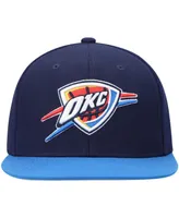 Men's Mitchell & Ness Navy and Blue Oklahoma City Thunder Team Two-Tone 2.0 Snapback Hat